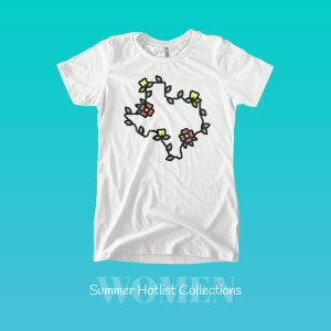White Flower Graphic Tee